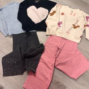Girls fall winter outfit bundle- 5 pieces